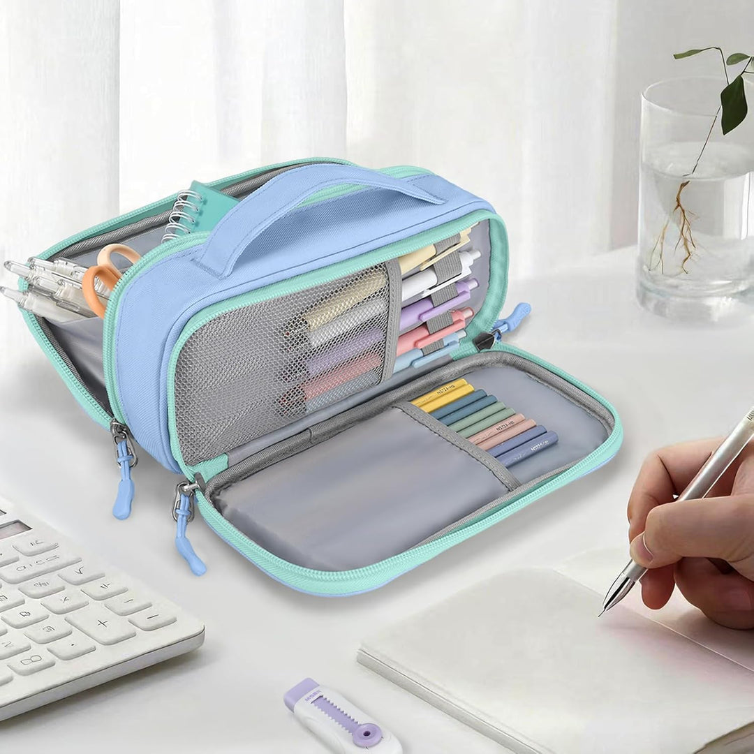Federmäppchen Niedliches Federmäppchen für Mädchen, geräumige Federtasche mit Griff für Schule und B