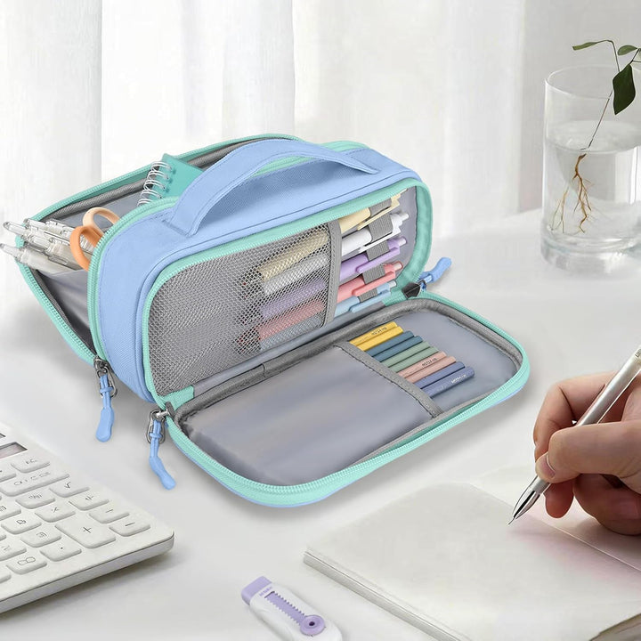 Federmäppchen Niedliches Federmäppchen für Mädchen, geräumige Federtasche mit Griff für Schule und B