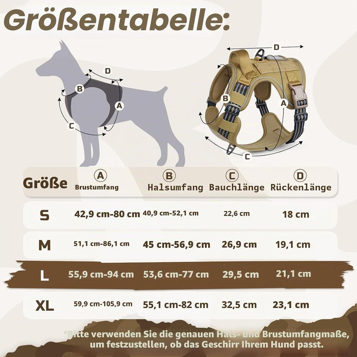 rabbitgoo Hundegeschirr Grosse Hunde, Anti Zug Geschirr Hund Verstellbar mit Griffe Verbreitert, Rob