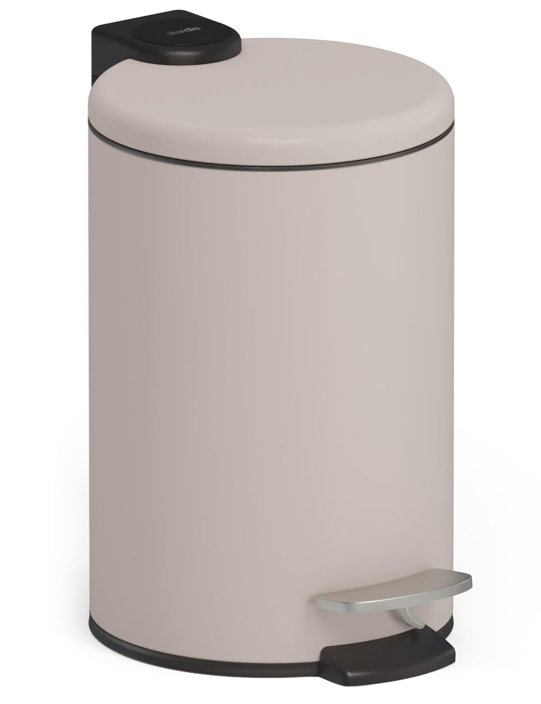 3 Liter Treteimer Edelstahl Taupe matt mit Absenkautomatik Klappdeckel leise schliessend Softclose m