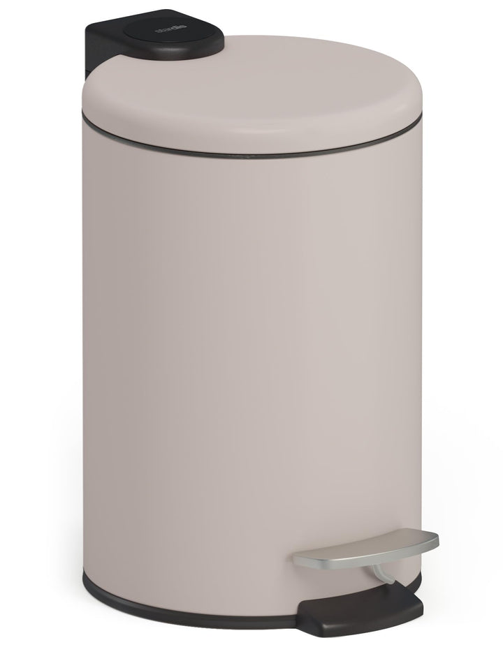 3 Liter Treteimer Edelstahl Taupe matt mit Absenkautomatik Klappdeckel leise schliessend Softclose m