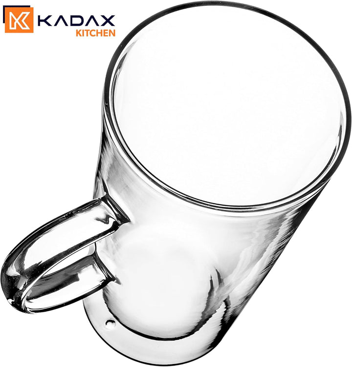 KADAX doppelwandige Gläser, Set, 380ml, Thermogläser aus Borosilikatglas, Trinkgläser für Tee, Kaffe