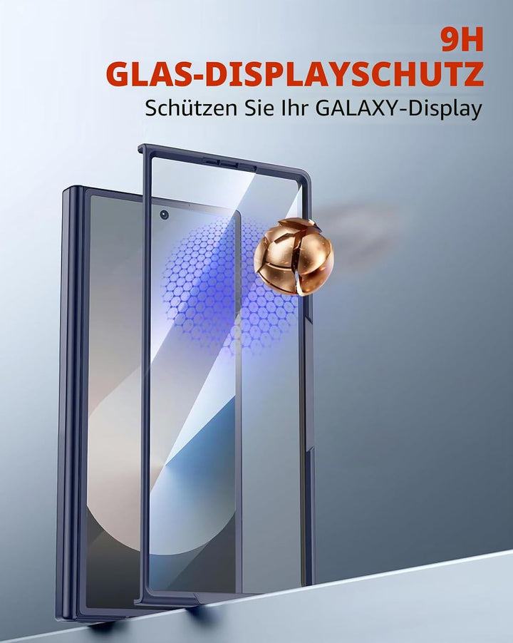 NINKI für Samsung Galaxy Z fold 7 Hülle mit Scharnierschutz, Galaxy fold7 Hülle mit Ständer Samsung