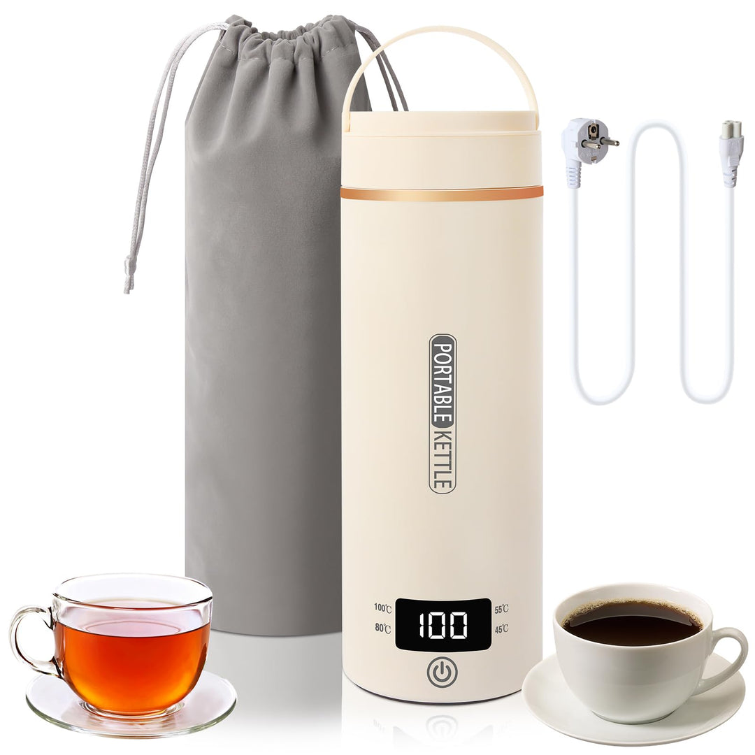 Reisewasserkocher Klein 500ML,Schnell Wasser Kochen Kleiner Wasserkocher Reise für Unterwegs Mini Wa