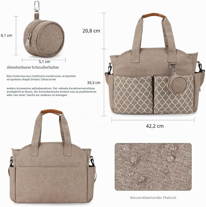Wickeltasche Tote Baby Wickeltasche Grosse Babytaschen für Mama mit Wickelstation Multifunktions Rei