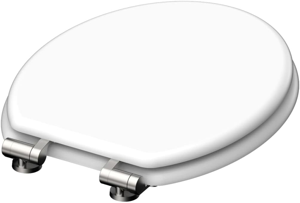 SCHÜTTE WC-Sitz Holzkern, Toilettensitz mit Absenkautomatik, passend für alle handelsüblichen WC-Bec
