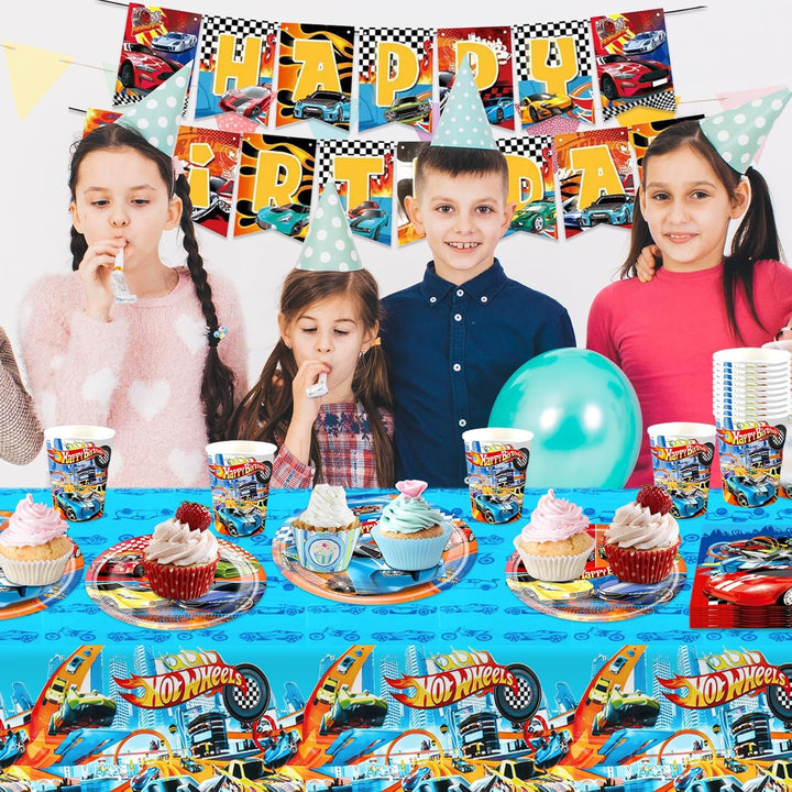 Rennauto Pappteller Kindergeburtstag Deko Jungen- Autos Geburtstag Geschirr Deko Wheels Geburtstagsd