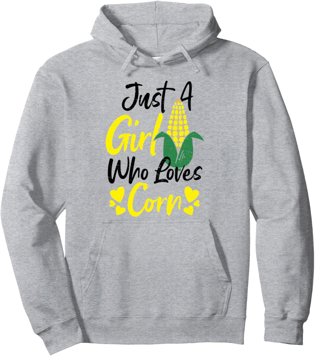 Mädchen: Just A Girl Who Loves Corn - Mais Sprüche Pullover Hoodie