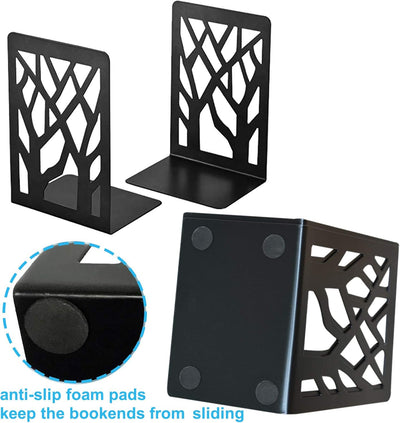 MSDADA Buchstützen, Buchstütze aus Metall Bücher Halter Regal, Bookends Buchstopper, Buchhalterung B