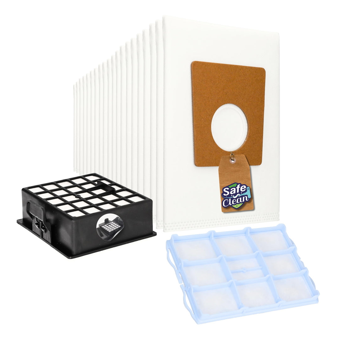 Microsafe - 20 Staubsaugerbeutel + Hepa- & Motorfilter kompatibel mit Siemens Serie VS06G ... / VS06