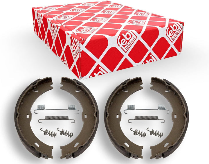 febi bilstein 32851 Bremsbackensatz für Feststellbremse, mit Anbaumaterial , 1 Stück Hinterachse, Hi