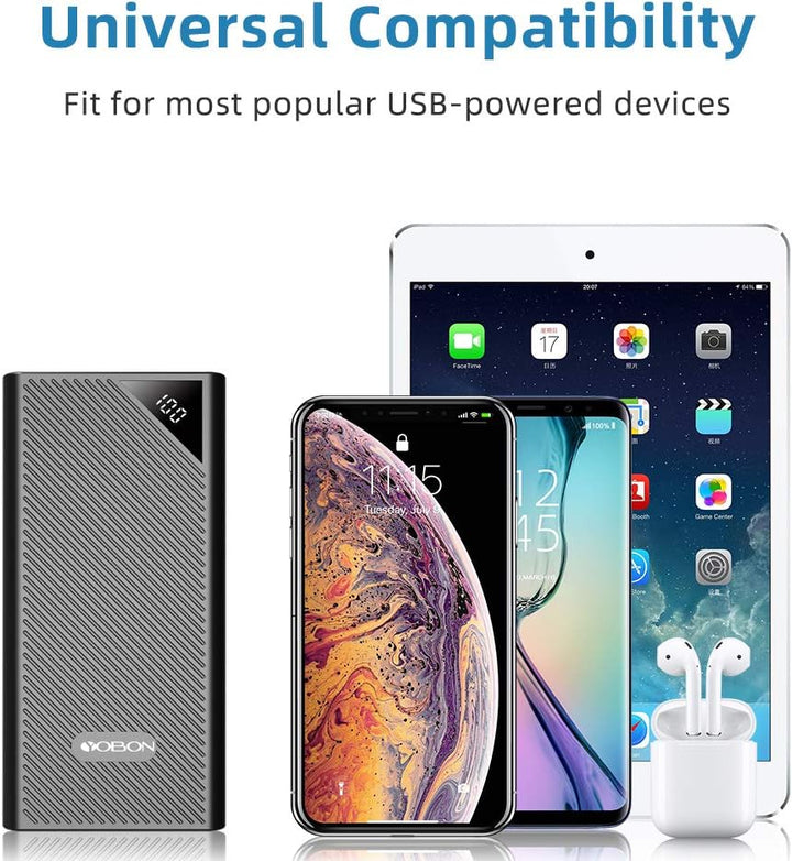 Powerbank tragbares Handy-Ladegerät 30000mAh hohe Kapazität externer Backup-Akku 4 USB-Anschlüsse, s