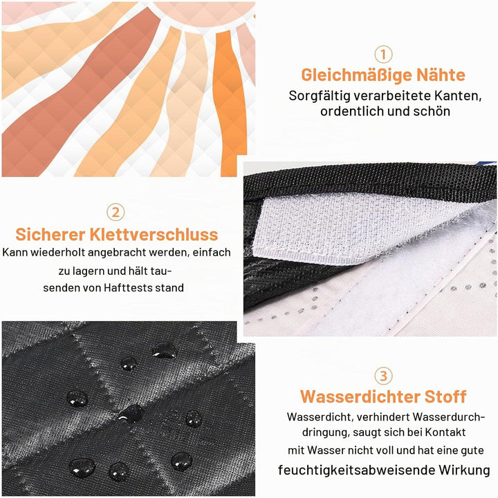 Picknickdecke, 200x200cm Faltbare Picnic Blanket, Waschbare Campingdecke, Leicht Zu Tragen Stranddec