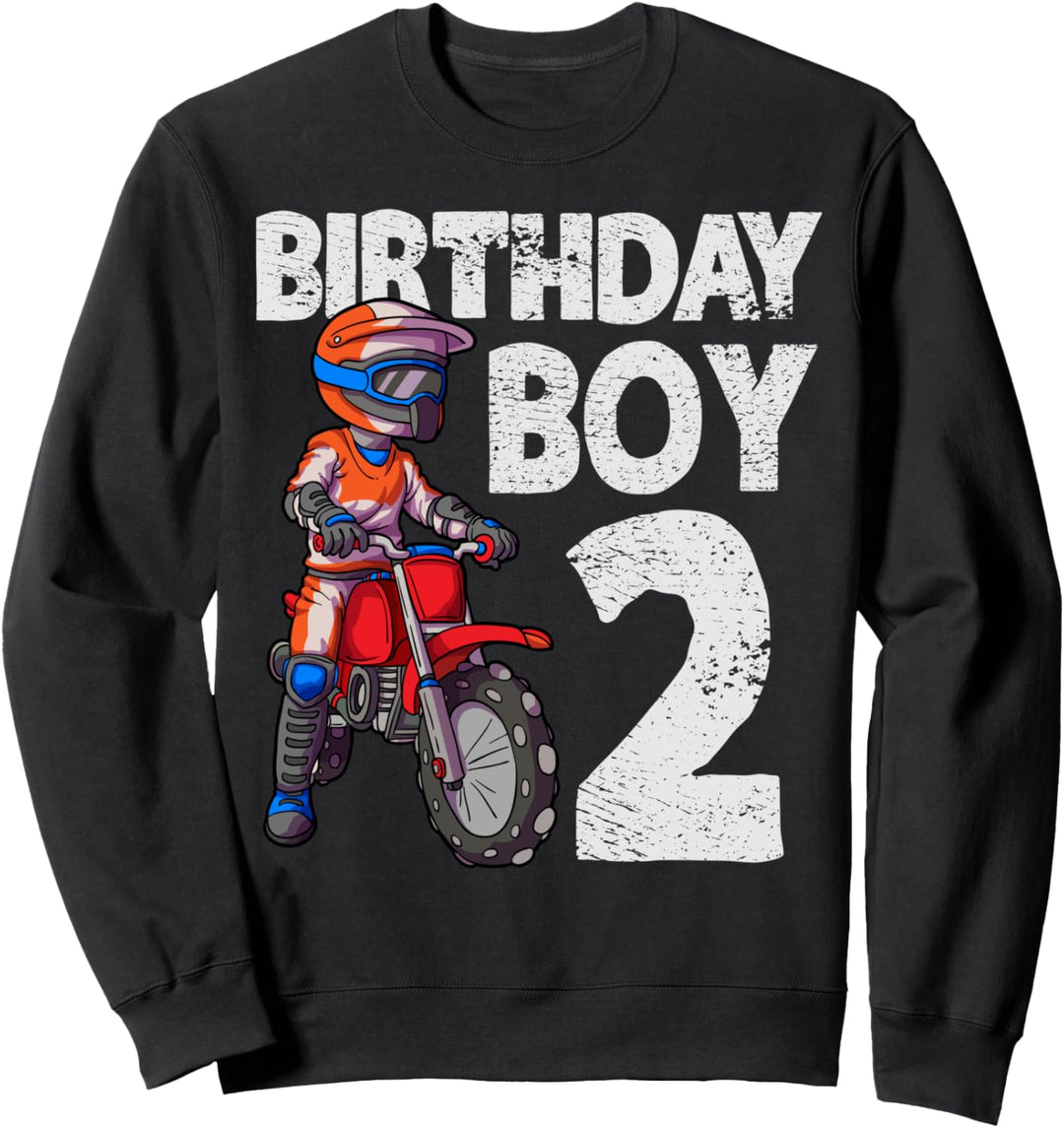 Motocross 2. Geburtstag Kinder MX 2 Jahre alt Dirt Bike Sweatshirt