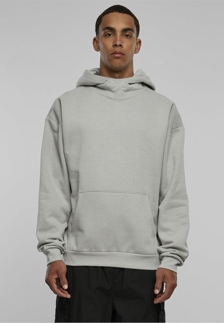 Urban Classics Herren High Neck Hoody Kapuzenpullover, Lightasphalt