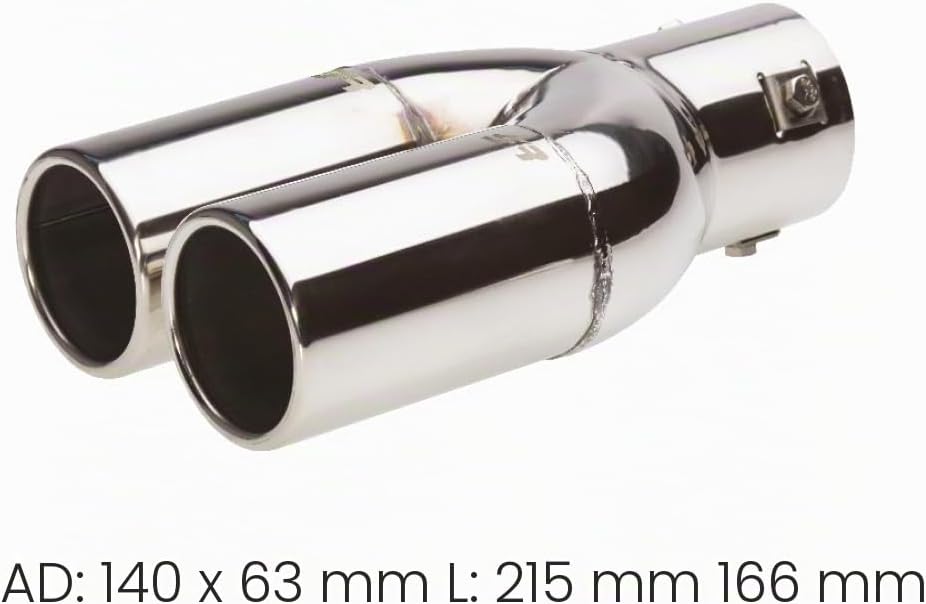 Simoni Racing TRX/77 Exhaust Tip Double Rounded, INOX