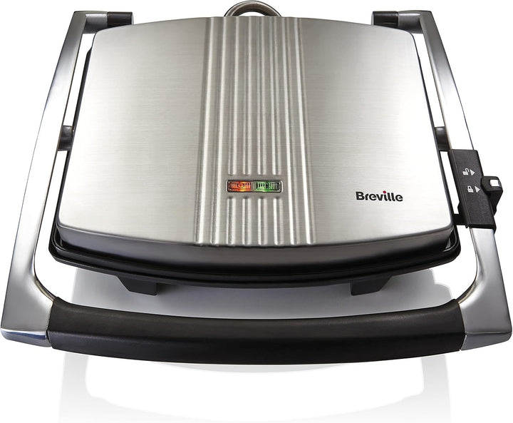 Breville Sandwich/Panini-Toaster | Sandwichmaker im Café-Stil für 4 Scheiben | Edelstahl [VST026X] V