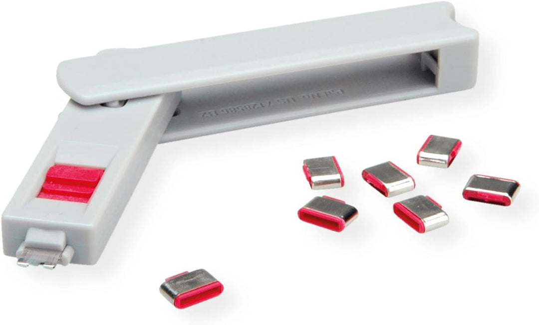 ROLINE USB Typ C Port Blocker, 1x Schloss und 1x Schlüssel