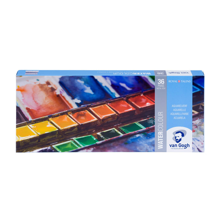 Van Gogh Royal Talens Van Gogh Künstler-Aquarellfarben, Metallbox, Set mit 36 verschiedenen Farben 1