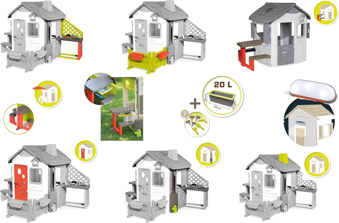 Smoby - Spielhaus Sweety Corner - Kinderspielhaus für drinnen und draussen, mit Verkaufstheke und vi