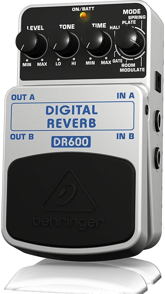 Behrimger DR600 Digitales Stereo-Reverb-Effektpedal DIGITAL REVERB DR600 Guitar Pedal, DIGITAL REVER