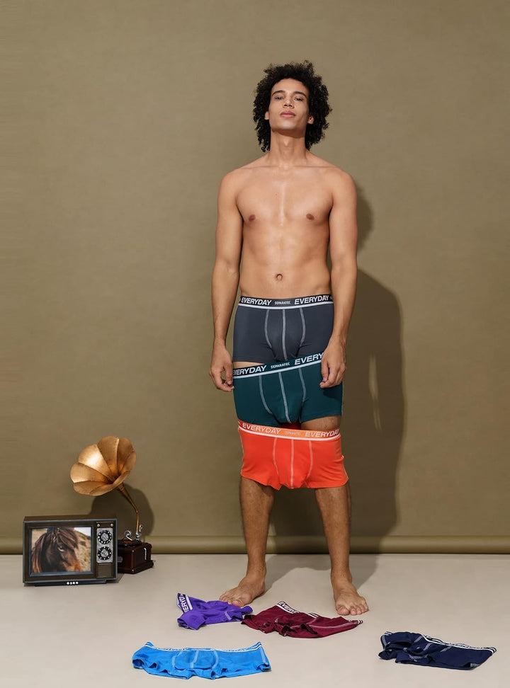 Separatec Herren Boxershorts 7er Pack Doppelbeutel Dual Pouch, Baumwolle Unterhosen Männer, Stretcke