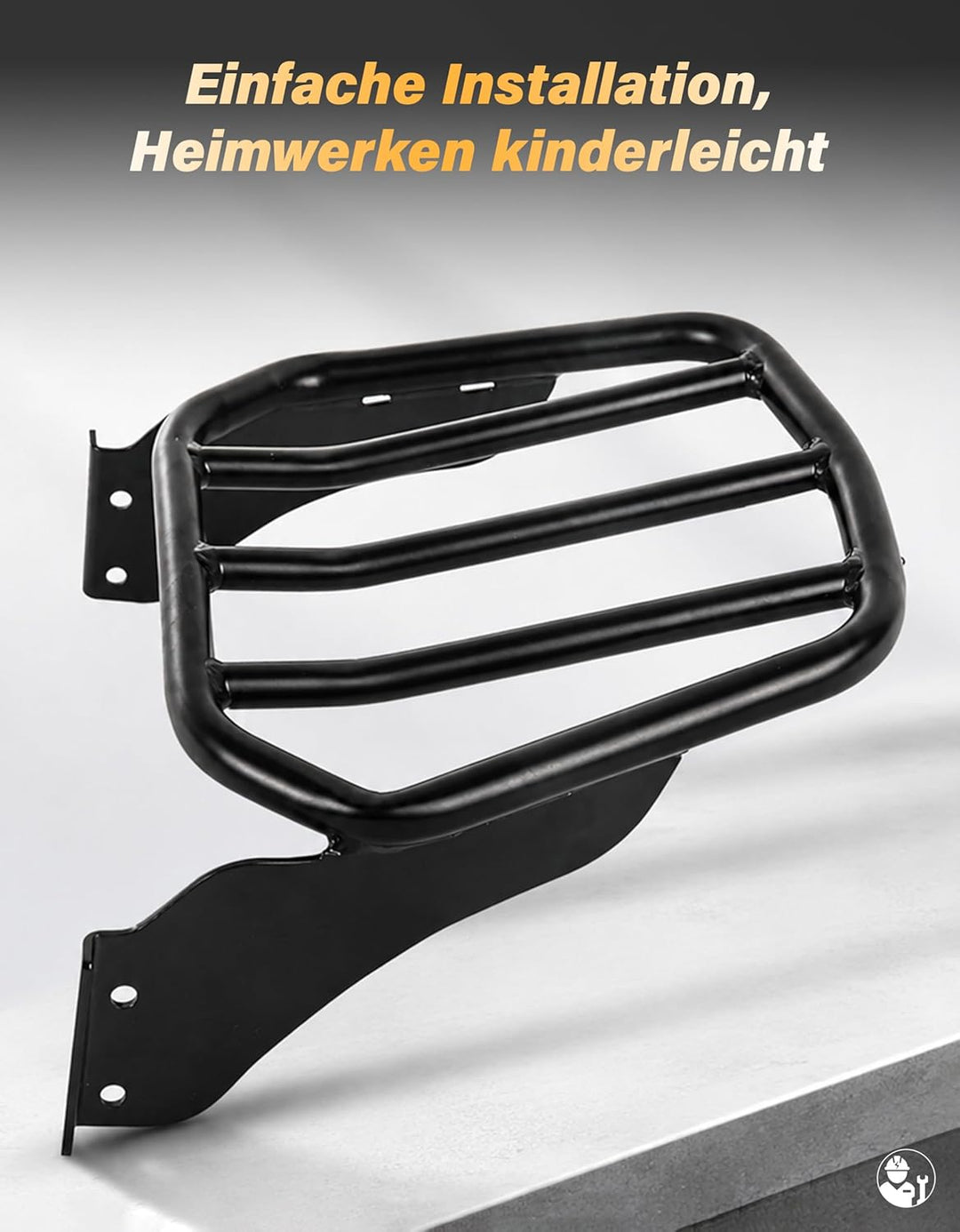 XMT-MOTOR Rückseite Gepäckträger Motorrad Schwarz für Harley Davidson Softail Fat Boy '07-'17 Softai