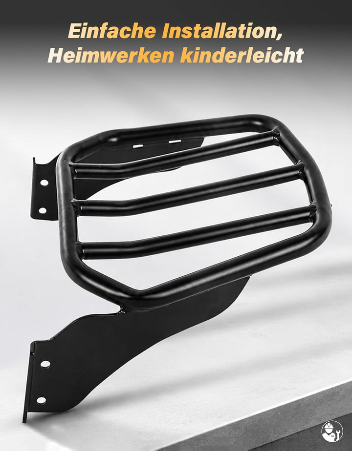 XMT-MOTOR Rückseite Gepäckträger Motorrad Schwarz für Harley Davidson Softail Fat Boy '07-'17 Softai