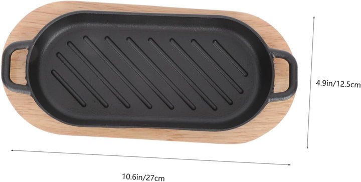 STOBAZA 1 Set Teppanyaki-Skille-Grillplatte Restaurant-Fleisch-Haushaltsplatte Sizzle-Server Antihaf