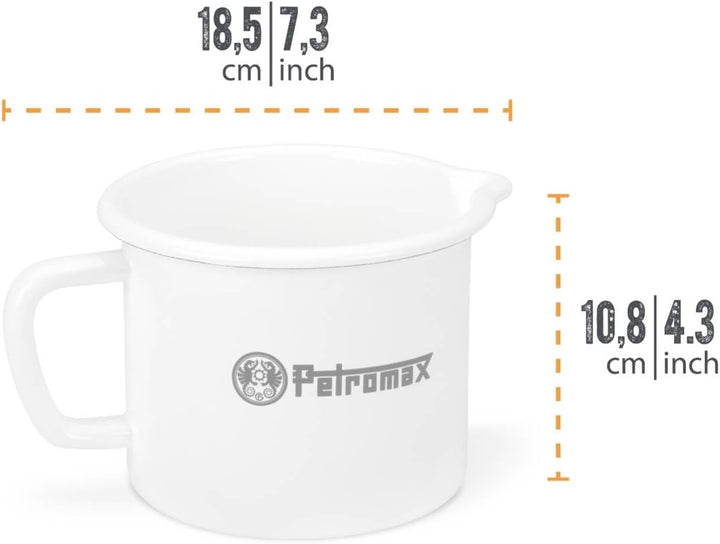 Petromax Emaille Milchtopf (1 Liter, weiss) Weiss 1 Liter, Weiss 1 Liter
