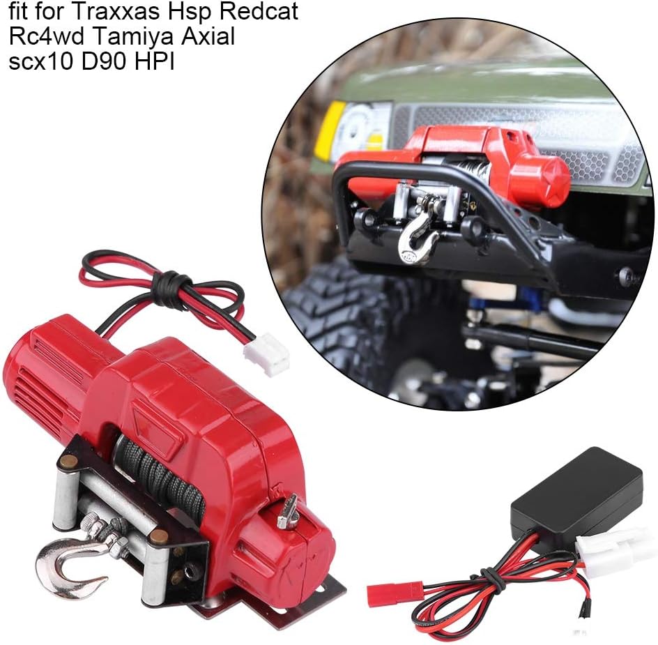 Dilwe RC 1/10 Crawler Winch, Funkfernbedienung Empfänger für Traxxas HSP Redcat RC 4WD