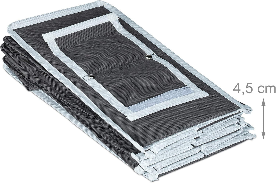 Relaxdays 1 x Hängeregal Stoff, Hängeaufbewahrung, 6 Fächer, 2 Schübe, für Kleiderschrank, HxBxT: ca