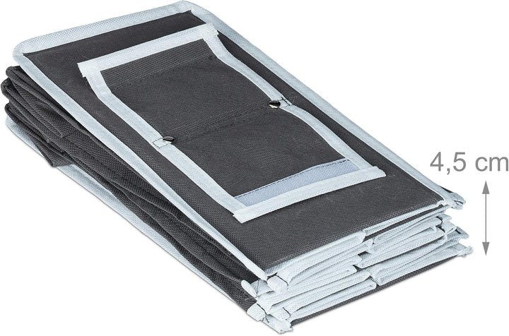 Relaxdays 1 x Hängeregal Stoff, Hängeaufbewahrung, 6 Fächer, 2 Schübe, für Kleiderschrank, HxBxT: ca
