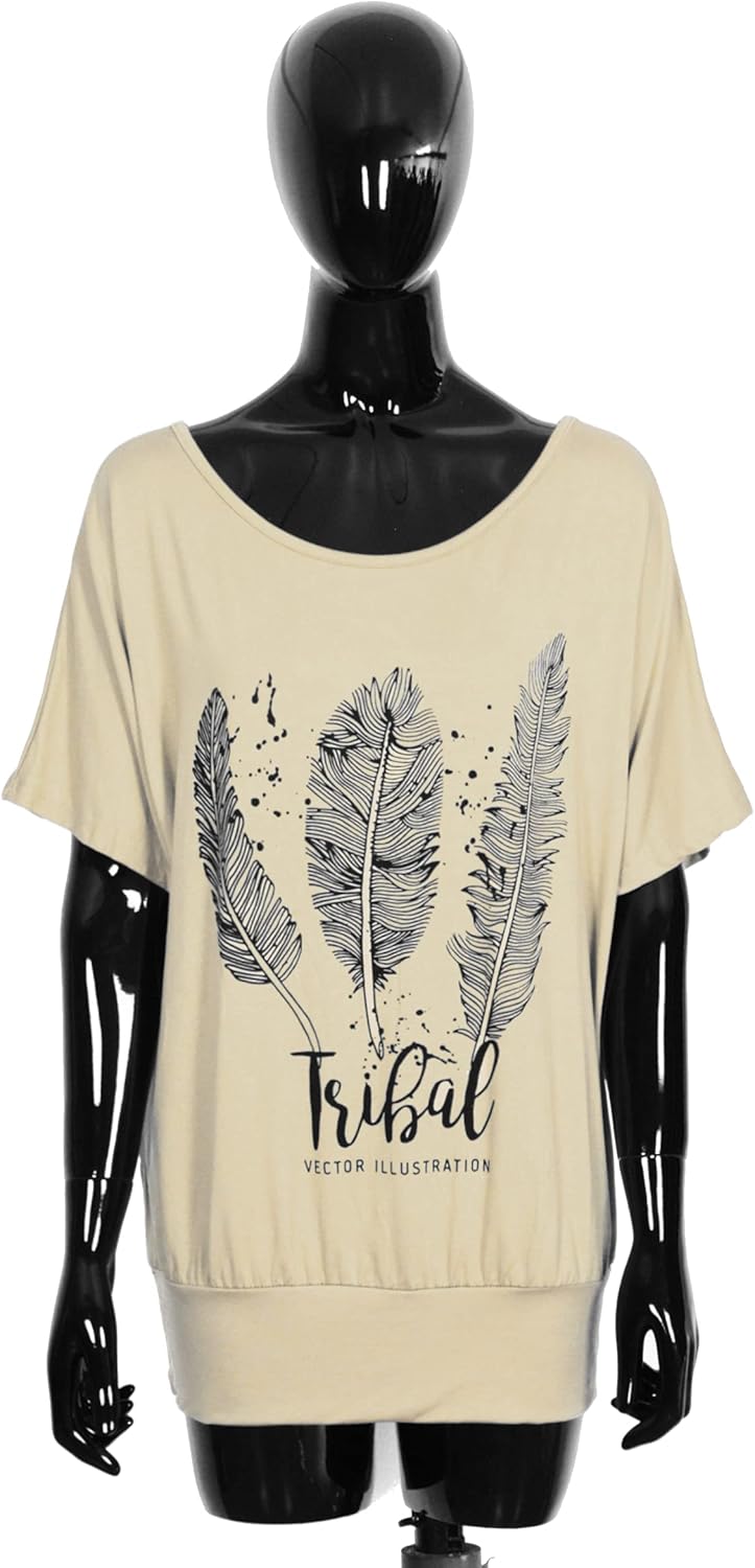 Van Der Rich ® - Oversize T-Shirt mit Fledermausärme - Damen 