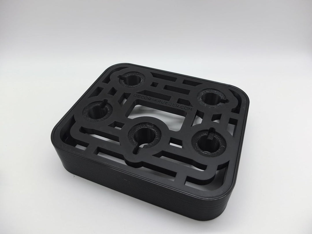 Halter Aufsteller für KitchenAid Nudelvorsatz Pasta für 5 Aufsätze Art Deco Sti (Black) Schwarz, Sch