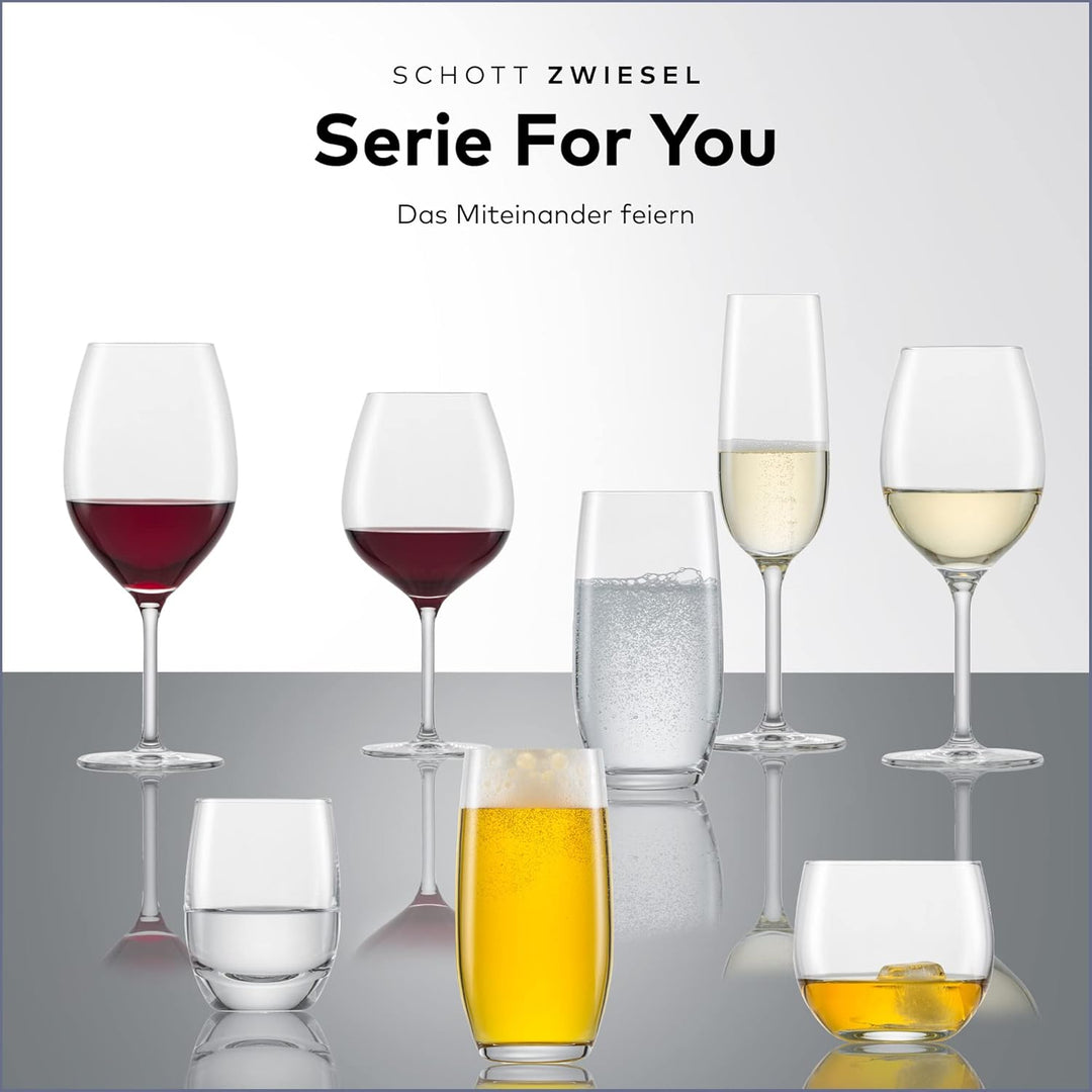 SCHOTT ZWIESEL Schnapsglas For You (4er-Set), zeitlose Shotbecher für Schnaps, spülmaschinenfeste Tr