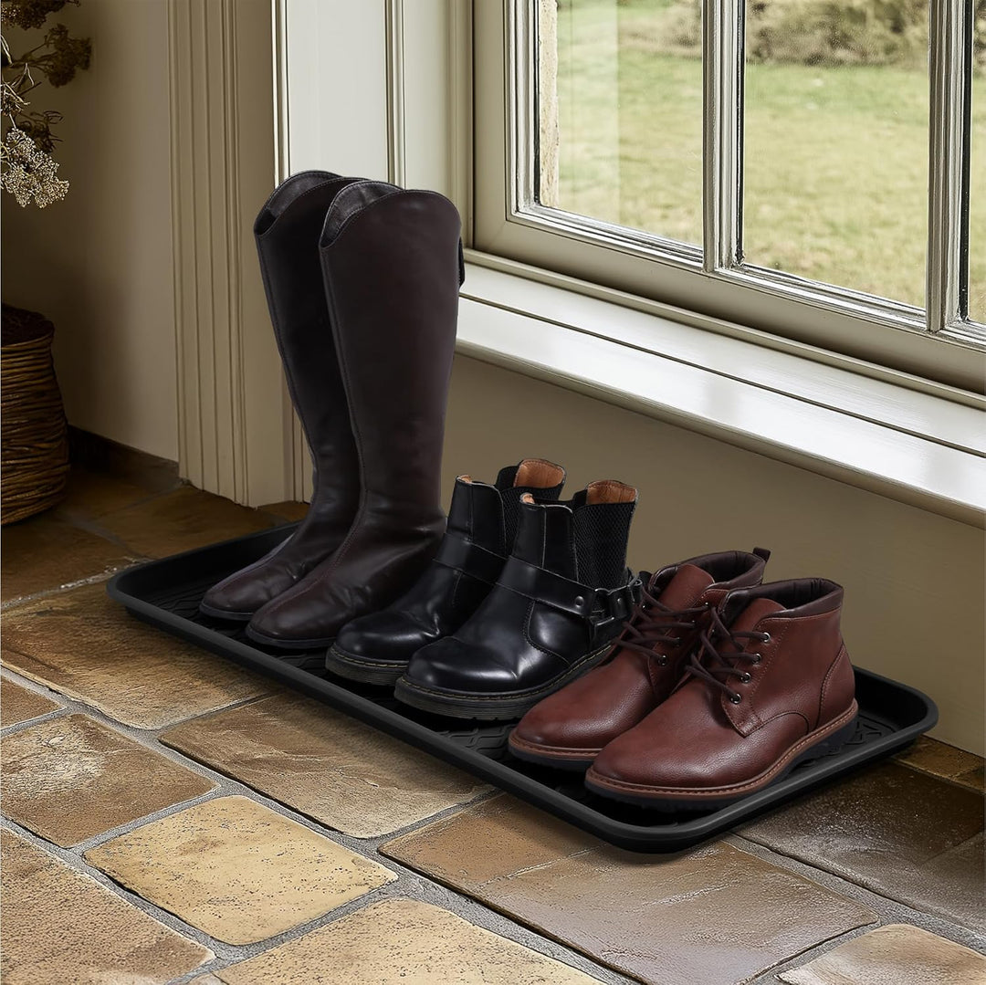 Navaris 3er Set XL Schuhablage Schuhabtropfschale - Schuhmatte Abtropfmatte - Abtropfmatte Schuhe -