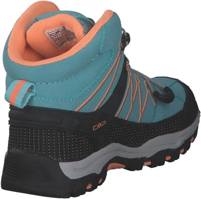 CMP Unisex Kinder Kids Rigel Mid Trekking Shoe Wp Walking Shoe 35 EU Acqua Sunrise, 35 EU Acqua Sunr