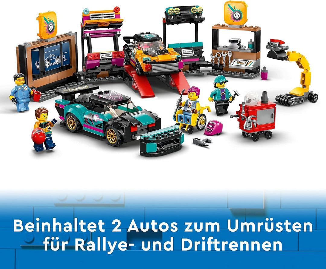LEGO 60389 City Autowerkstatt, Mechaniker-Spielzeug-Werkstatt mit individuell gestaltbaren Spielzeug