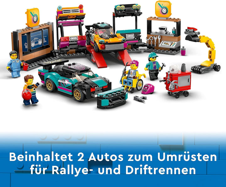 LEGO 60389 City Autowerkstatt, Mechaniker-Spielzeug-Werkstatt mit individuell gestaltbaren Spielzeug