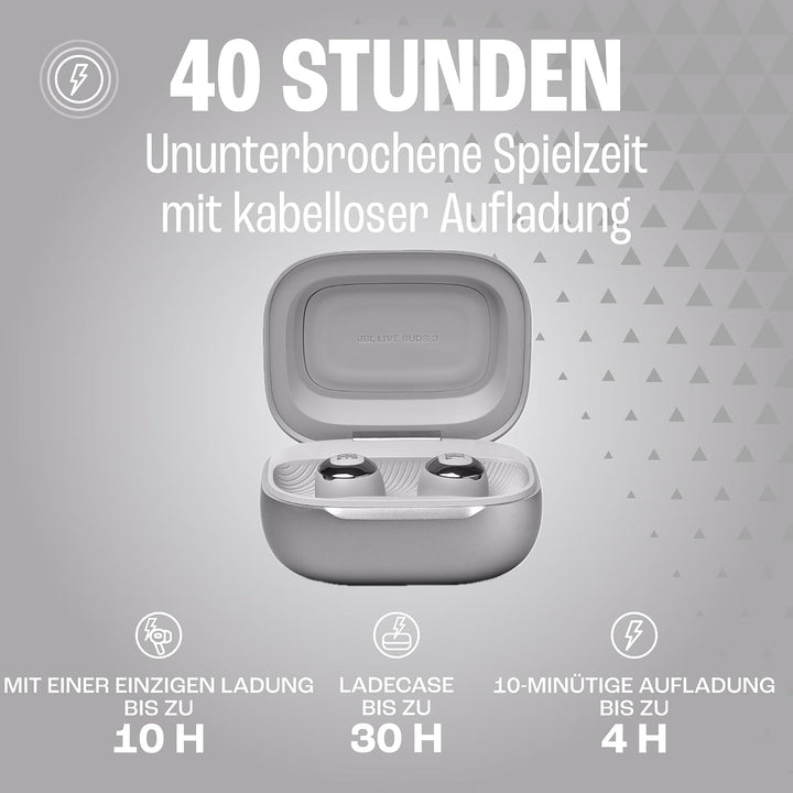 JBL Live Buds 3, Wireless Earbud-Kopfhörer mit Bluetooth, 40 Stunden Akkulaufzeit, True Adaptive Noi