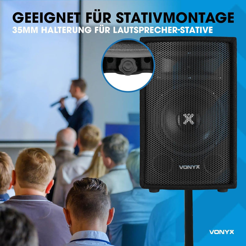 Lautsprecherset - Vonyx 10"-Lautsprecherset mit 2X SL10-Lautsprechern 500 Watt (1000 Watt insgesamt)