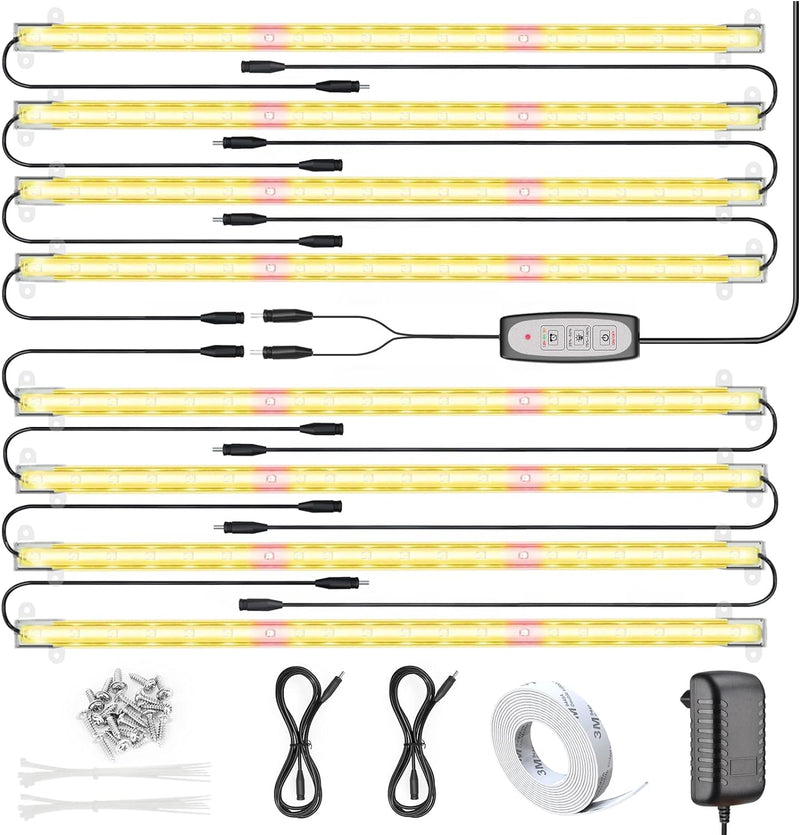 Relassy Pflanzenlampe LED, Pflanzenlicht LED Streifen, Grow Light Vollspektrum mit Auto Timer 12/6/3