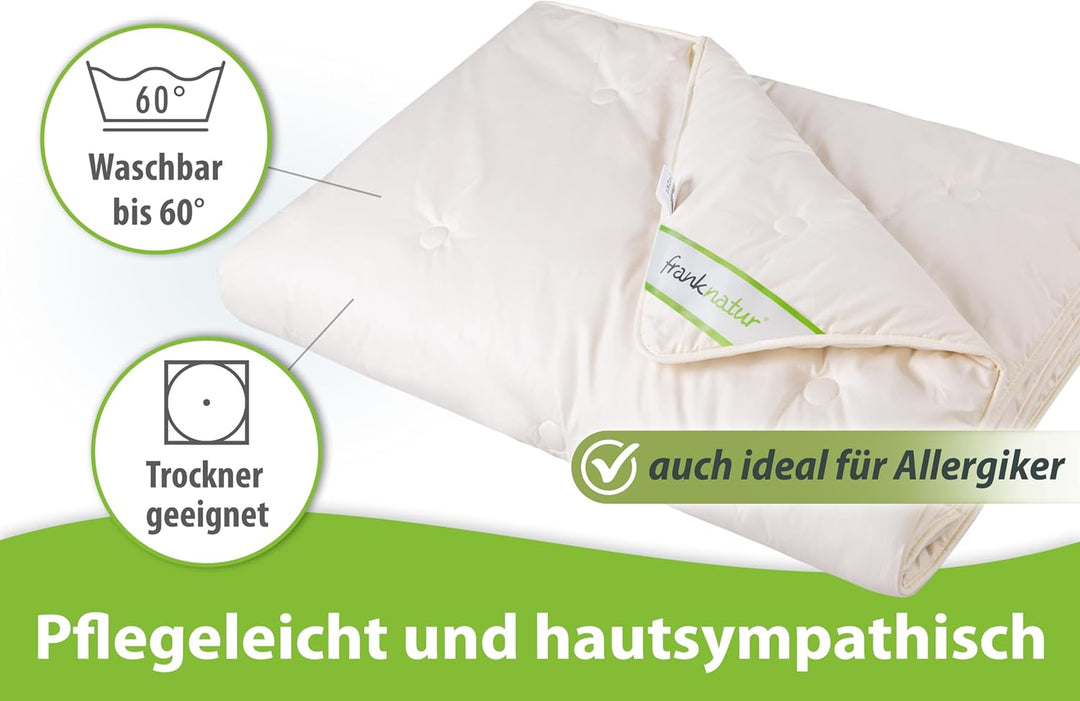 franknatur Winterdecke Bettdecke 240x220 Lyocell Tencel Bio Baumwolle Decke Winter Winterdecke 240 x