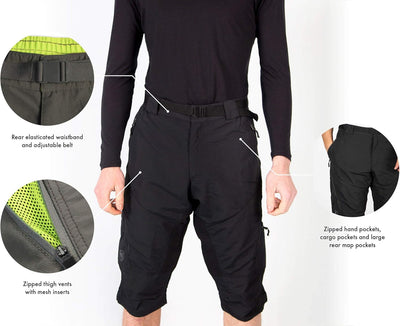 Endura Hummvee II 3/4 Lined Mens Mountain Bike Shorts M Schwarz, M Schwarz