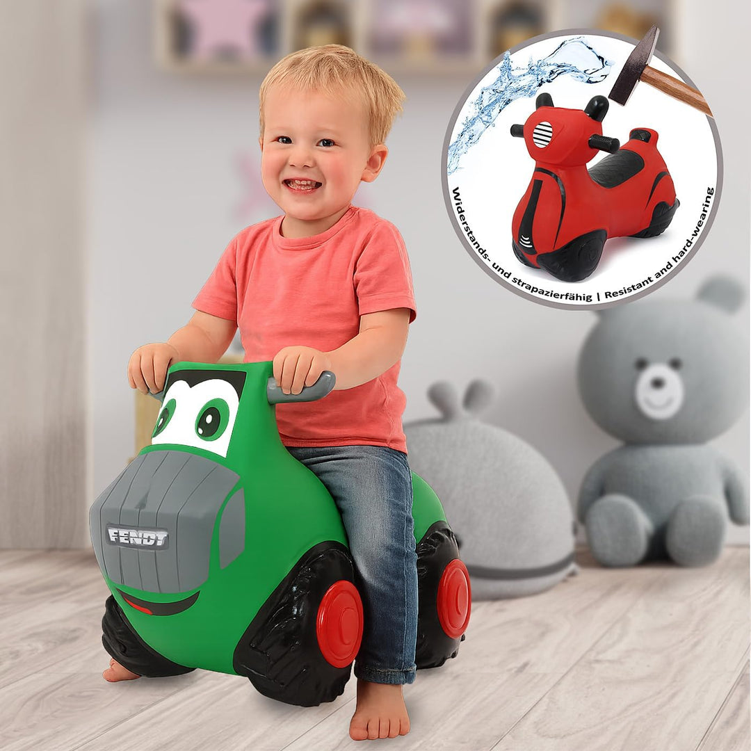 JAMARA 460598 - Fendt Hüpftraktor mit Pumpe, BPA frei, bis 50 kg, fördert Gleichgewichtssinn/motoris