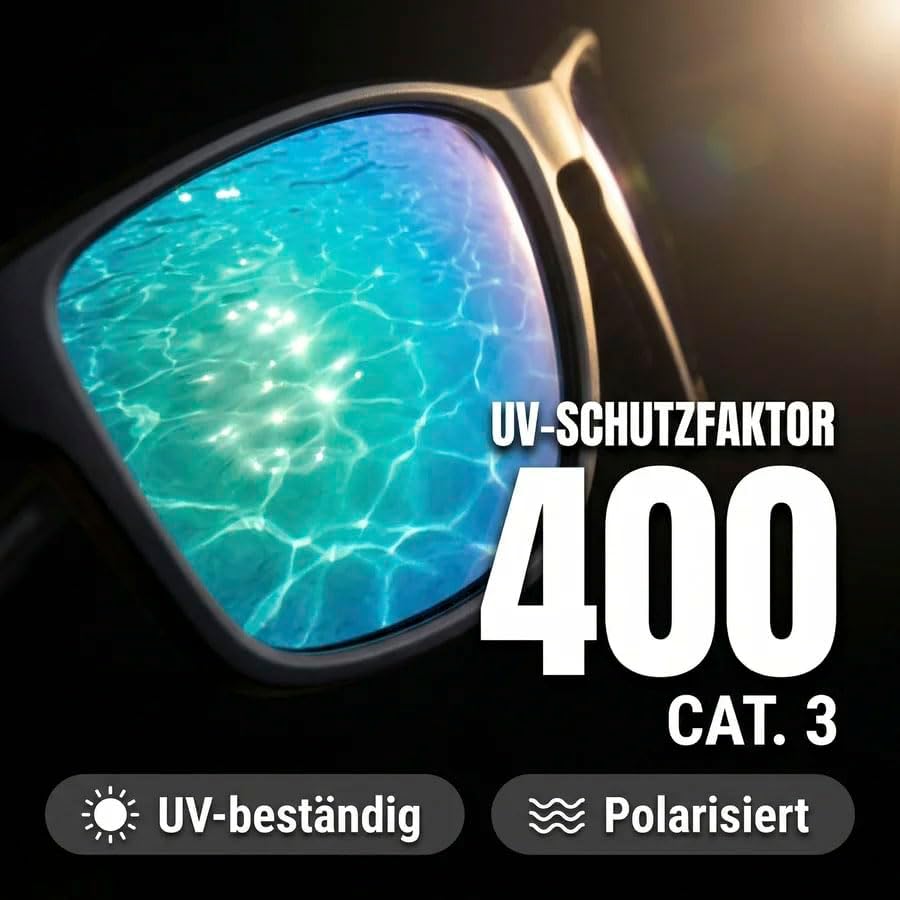 Zite Fishing Polarisationsbrille | Culo | Polbrille Angeln verspiegelt, UV400 & Schwimmfähig | Ultra