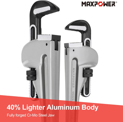 MAXPOWER-Rohrzange 450mm (18 Zoll) Öffnungskapazität 63 mm (2.5 Zoll) Aluminium-Rohrzange Langlebige