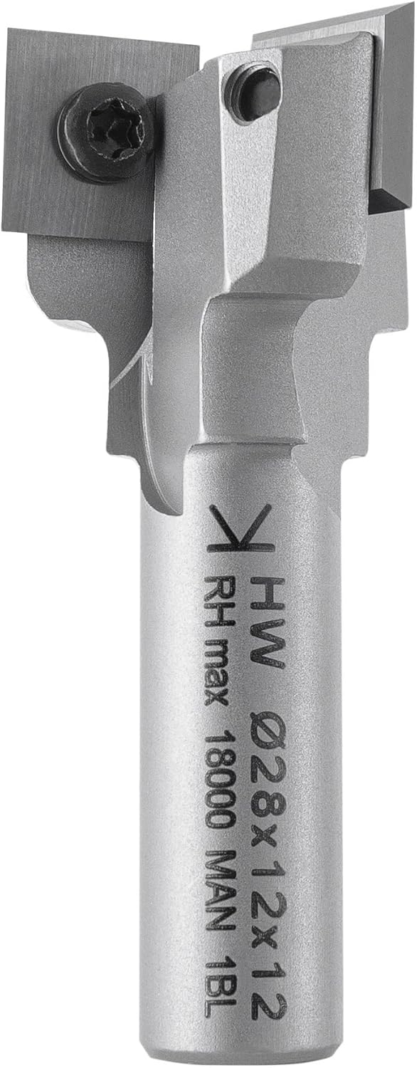 ENT 20428 Wendeplatten Planfräser HW, Schaft (S) 12 mm, Durchmesser (D) 28 mm, Z3 D=28 / NL=12 / GL=
