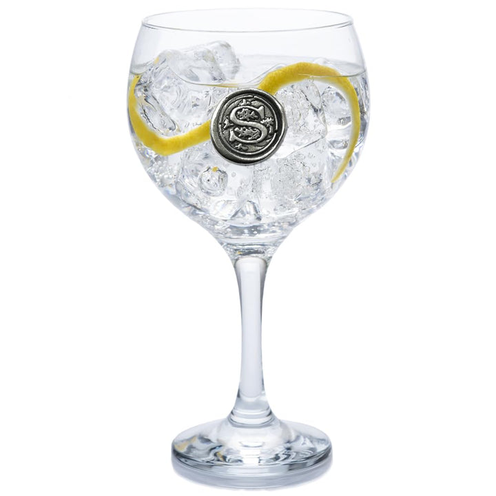 English Pewter Company Personalisiertes Ginglas mit Ihrer Wahl der Initialen (S) - einzigartiges Ges